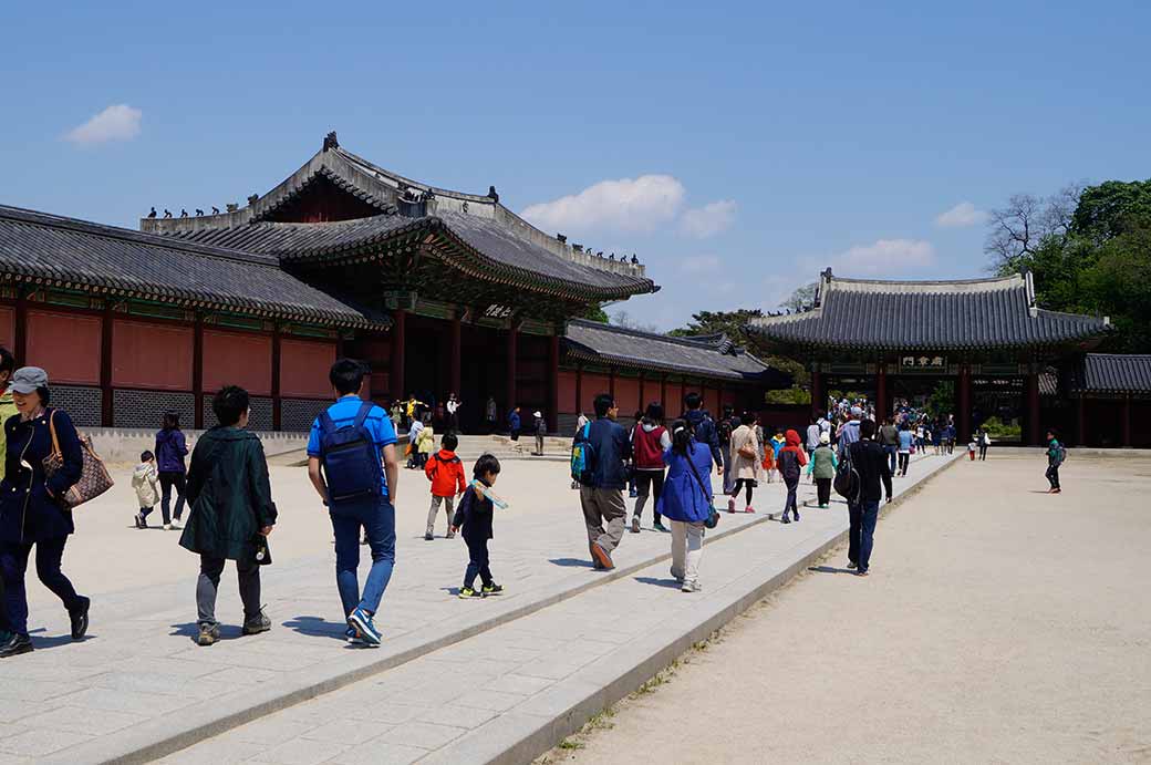 Walkway to palace gates