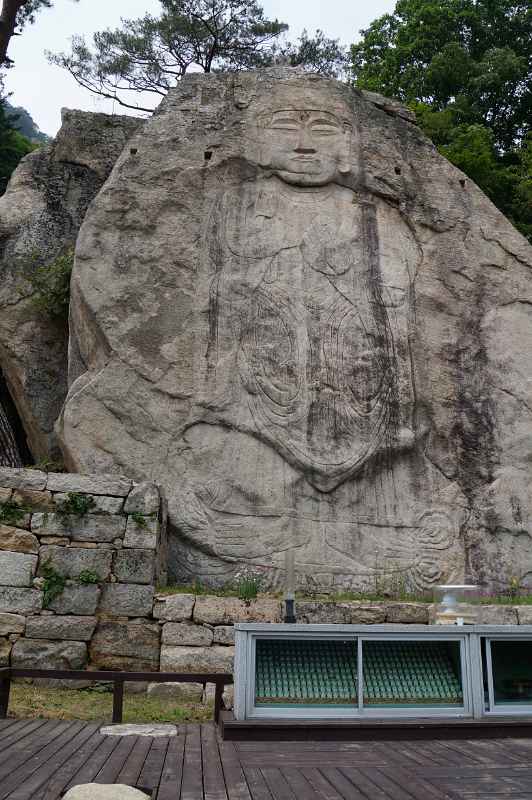 Rock-carved Buddha