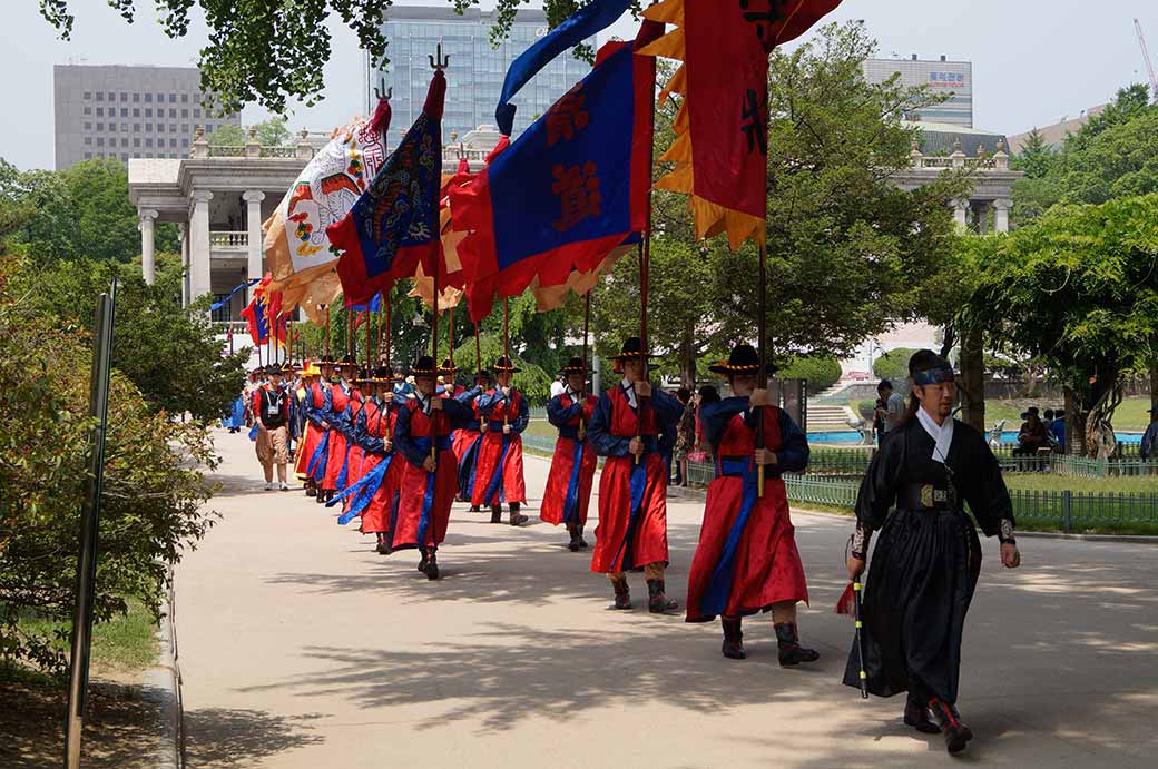 Marching of the guards