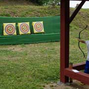 Practising archery