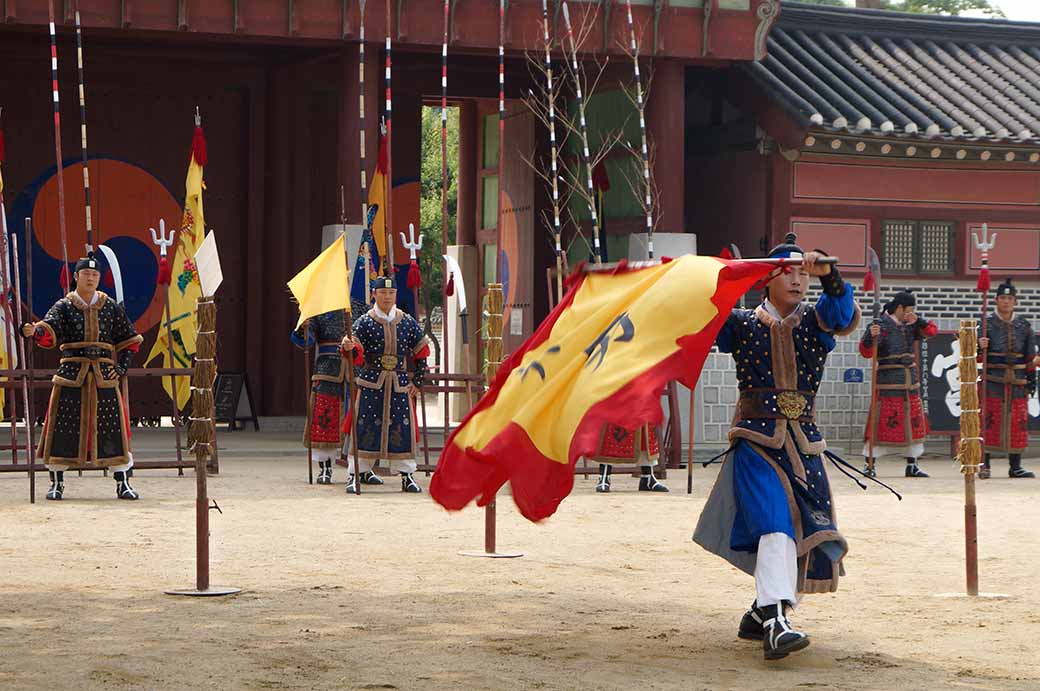 Carrying a flag