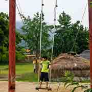 On a swing, Nagan