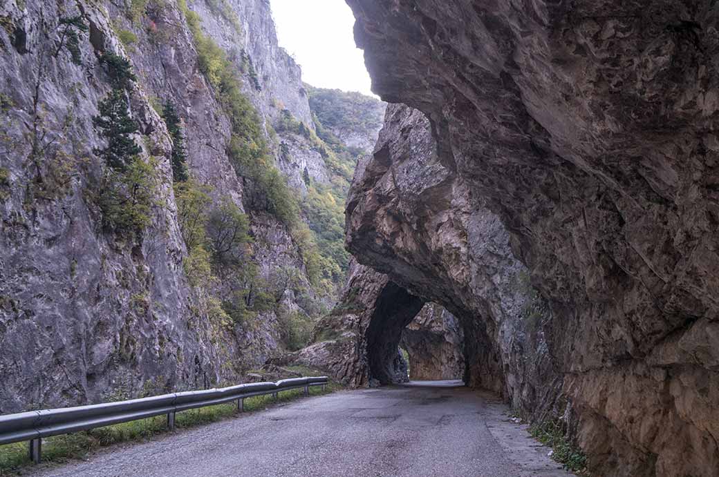 Rugova Canyon road