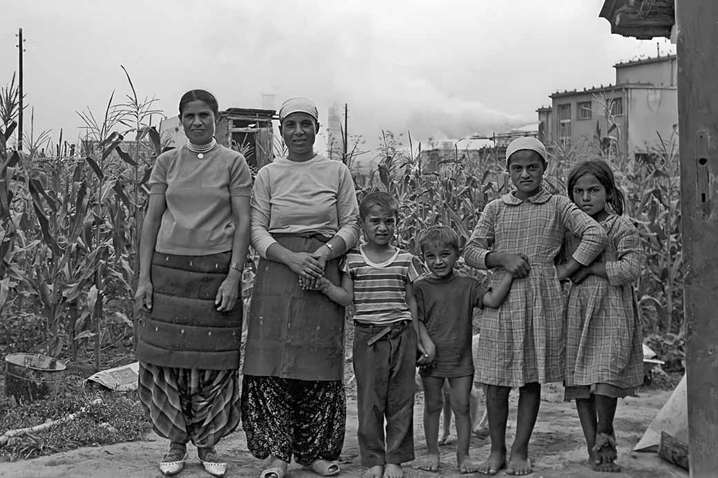 Bajram Miljaims' wife and children