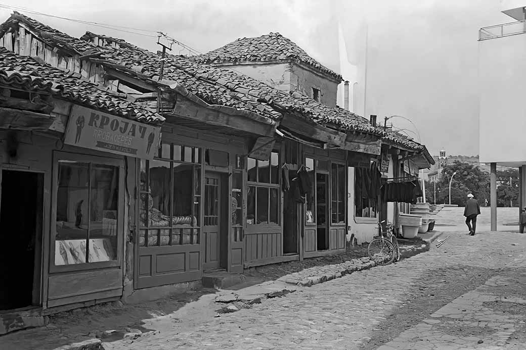 Shops near monument