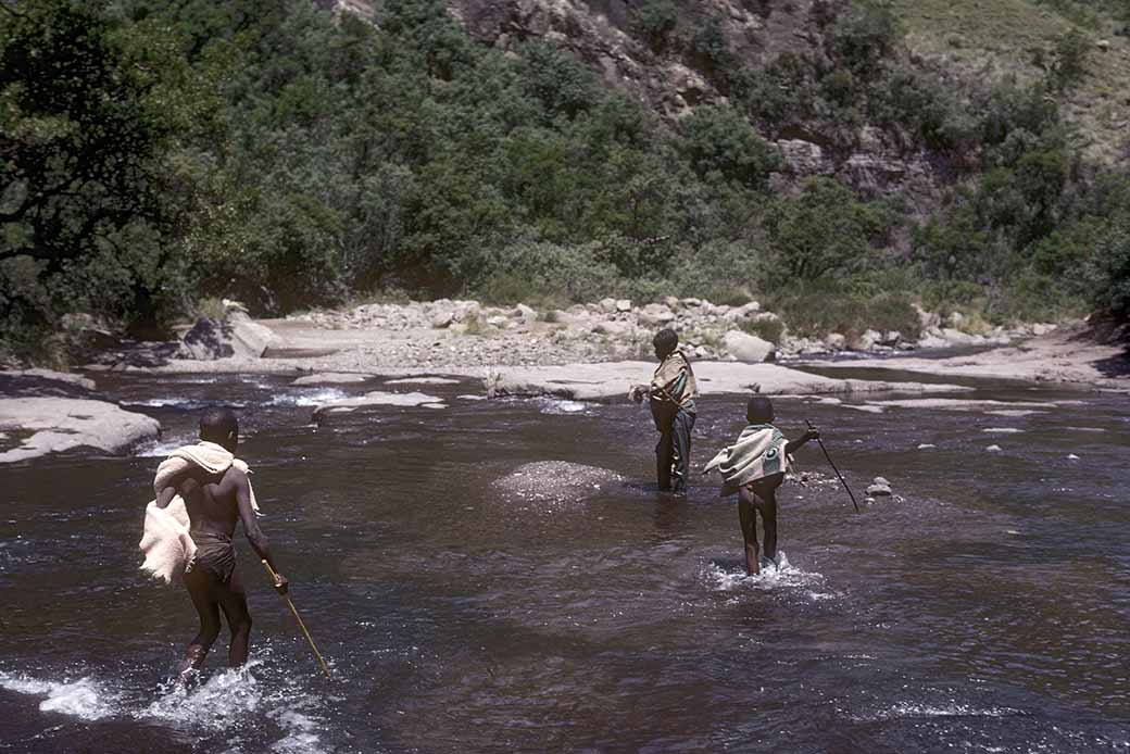 Walking in the river