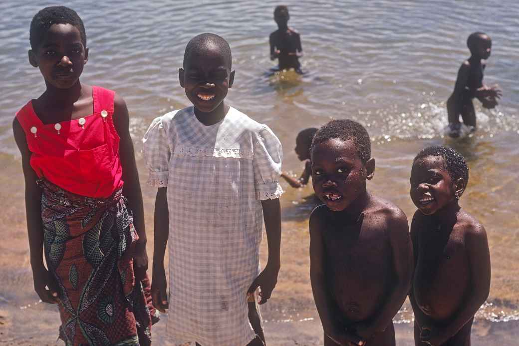 Girls along Lake Malawi