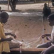 Disentangling a fishing net