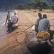 Men with canoes