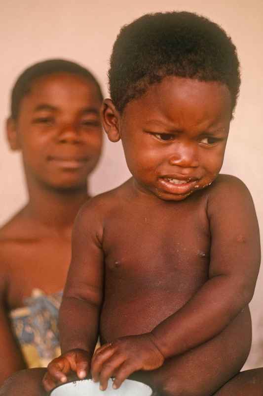 Boy and woman in Chiweta