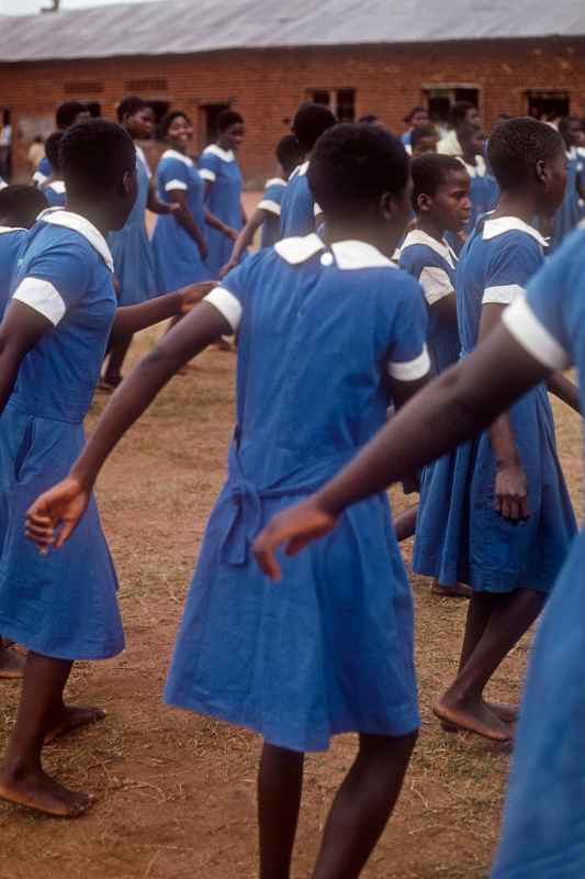 Girls dancing, Mwanza school