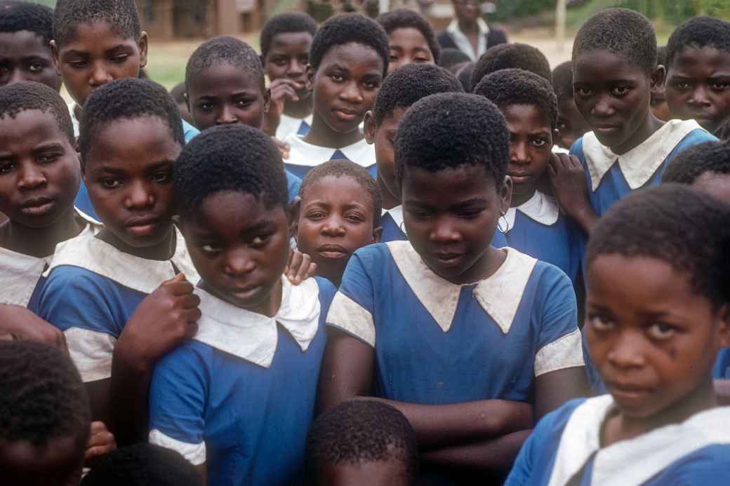 Girls listening, Mwanza school