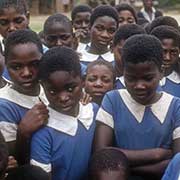 Girls listening, Mwanza school