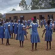 Girls dancing, Mwanza school