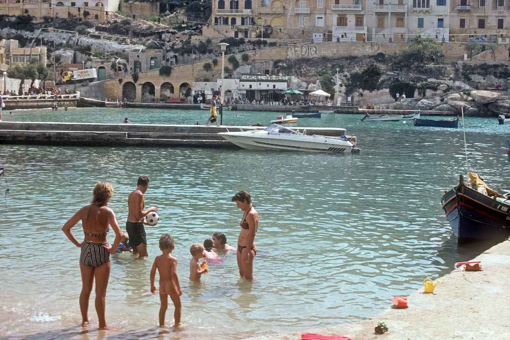 Beach and bay of Xlendi