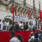 Political demonstration, Valletta