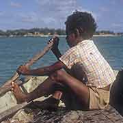 Boy in boat, Cap Malheureux