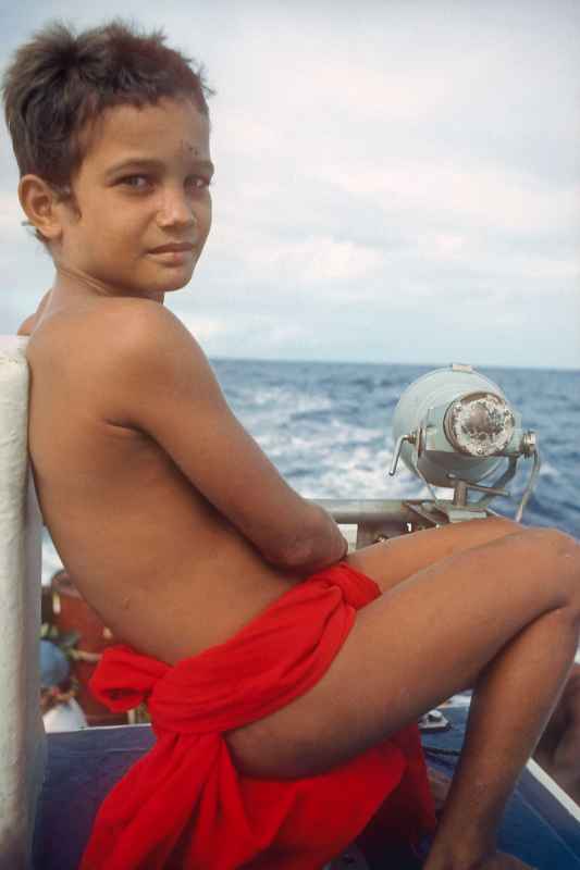 Young boy on the boat