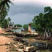 Benjo, toilet over the lagoon