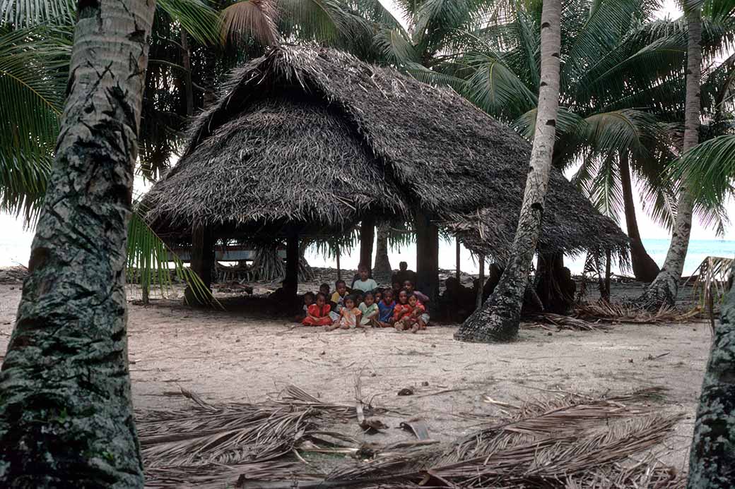 Traditional boat house on Fananu