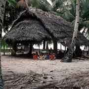 Traditional boat house on Fananu