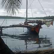 Canoe in Pulowat lagoon