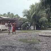 Woman and child, in the village