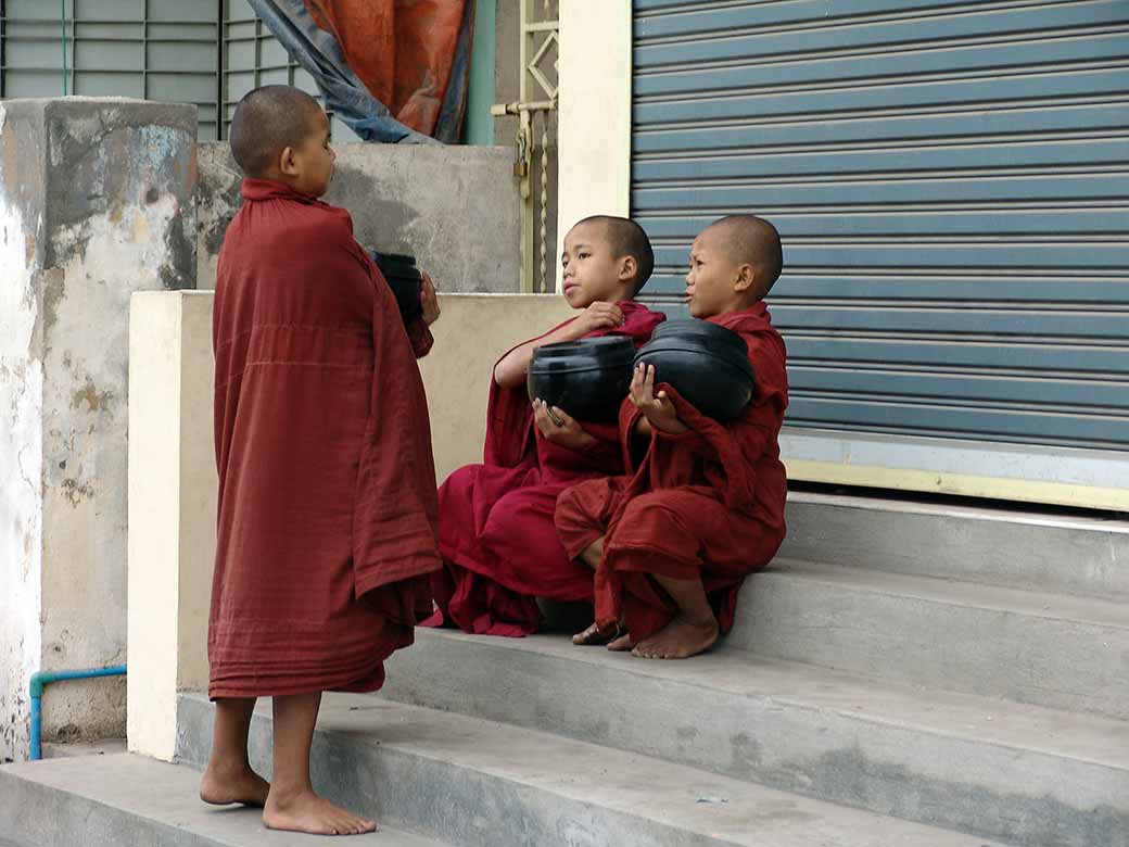 Novices, begging bowls