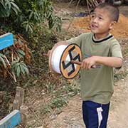 Flying a kite