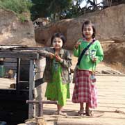 Girls selling souvenirs