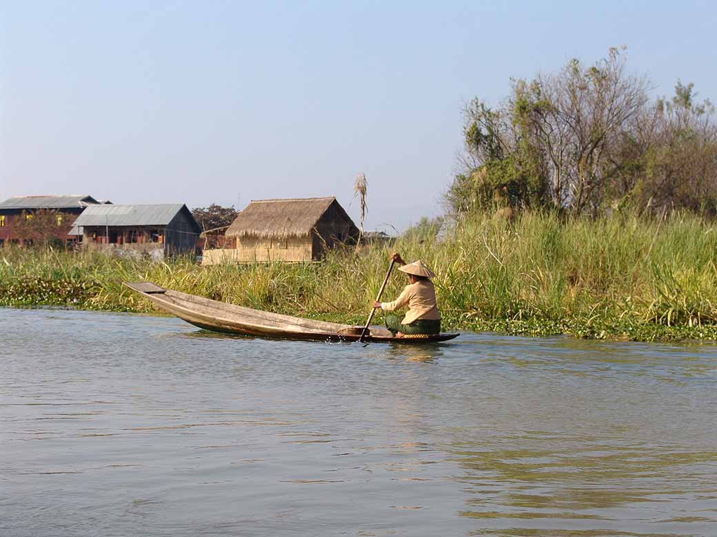 Woman on Inle Lake