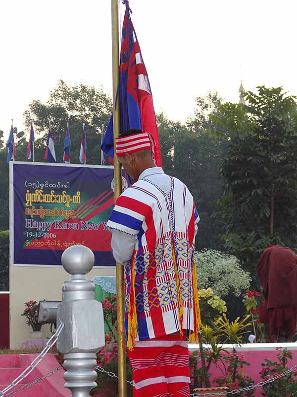 Hoisting the flag