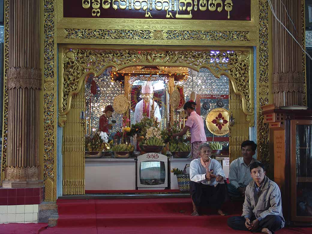 Shrines along walkway