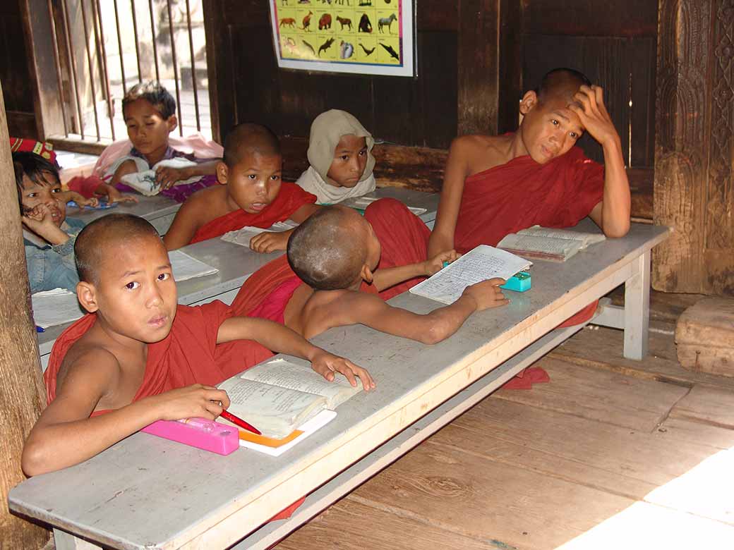 Young novice monks