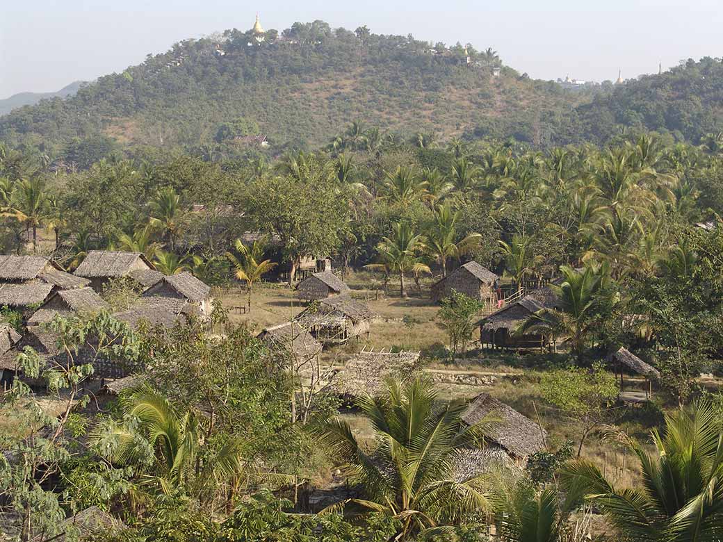 Village along railroad