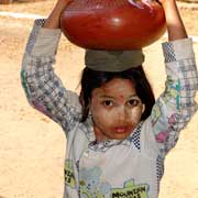 Girl selling water