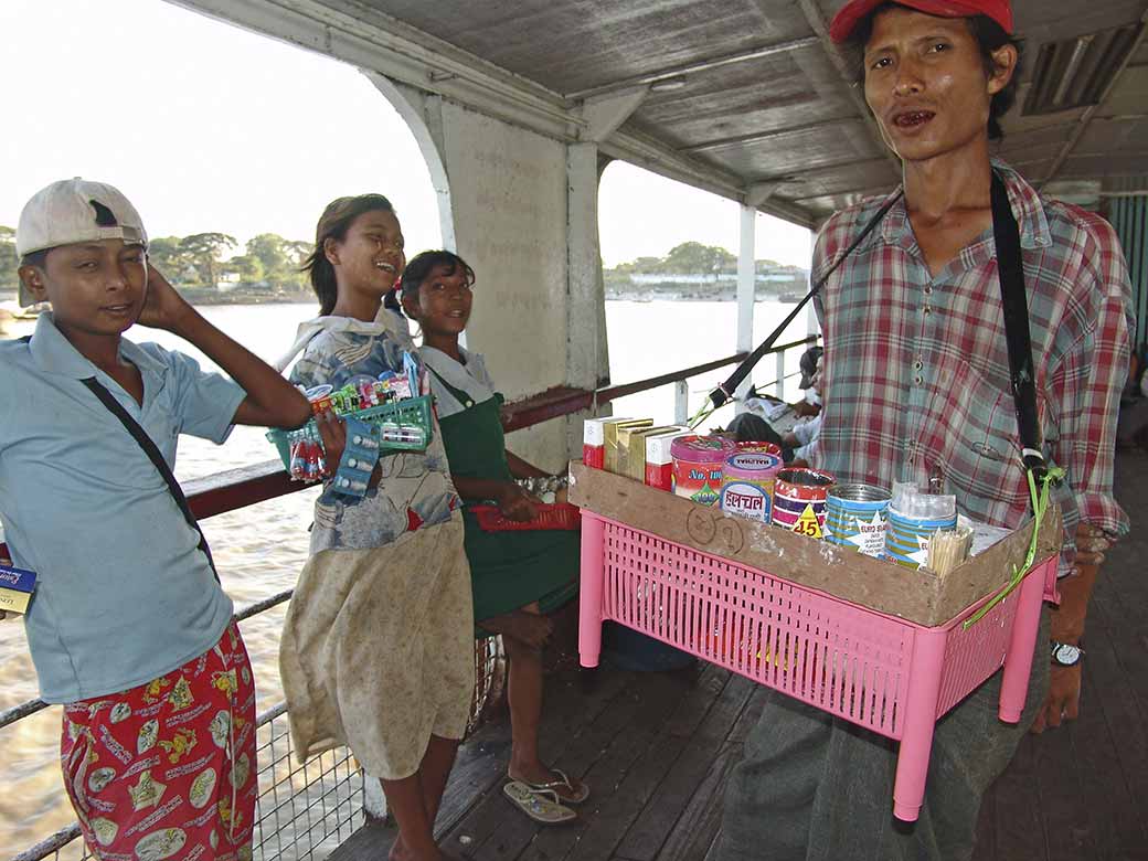 Sellers on the ferry