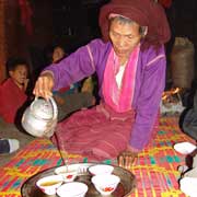 Pouring tea