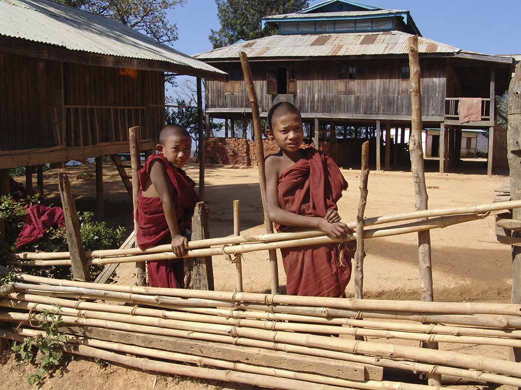 Young Buddhist novices