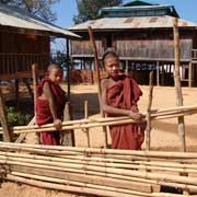 Young Buddhist novices