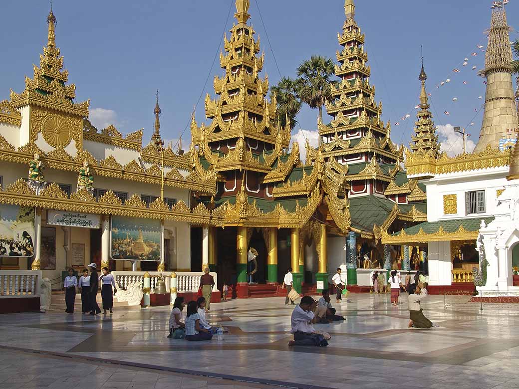 Devotees kneeling