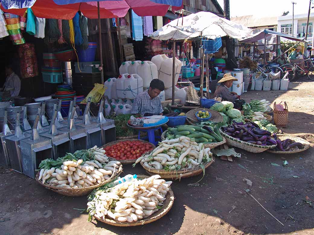 Selling vegetables