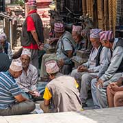 Men playing a card game, Bhaktapur