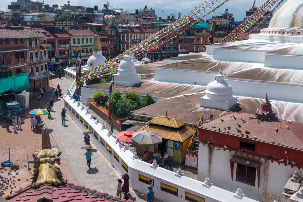 View past, Boudhanath Stupa