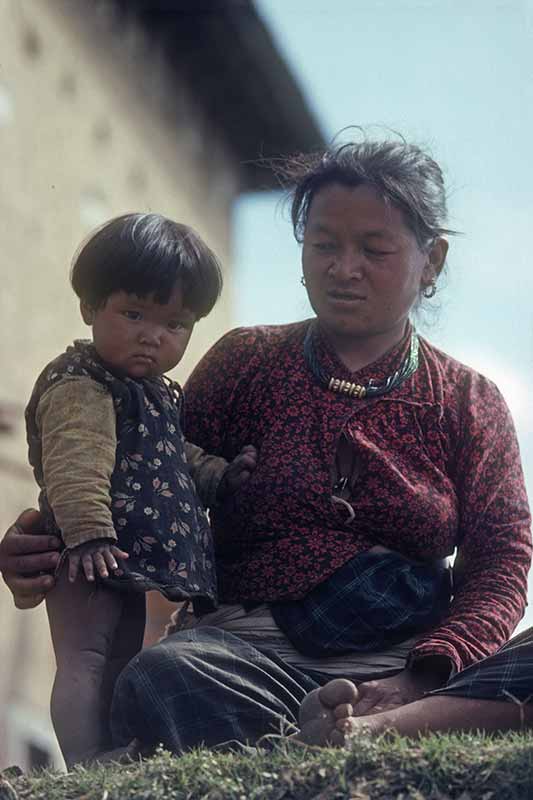 Woman and little daughter