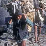 Porters carrying heavy loads