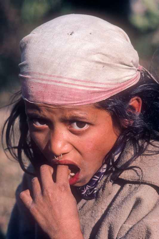 Young girl with nose ring