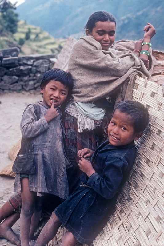 Woman and two children, Timbu