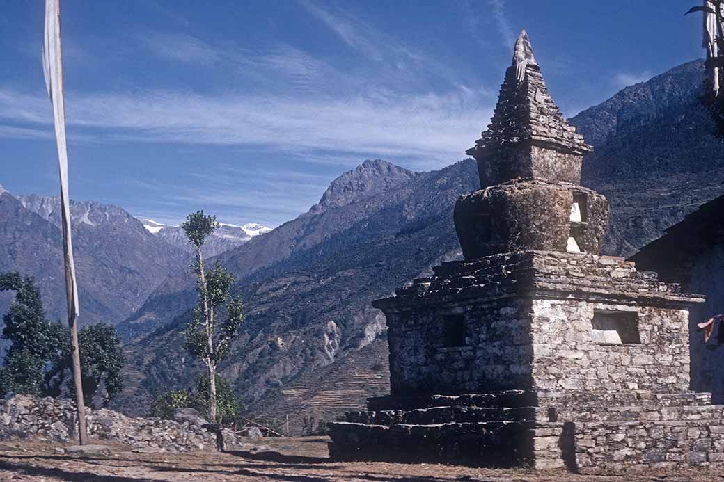 View with a chorten