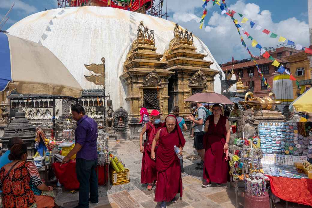 Gilt Buddha shrines, Swayambhunath